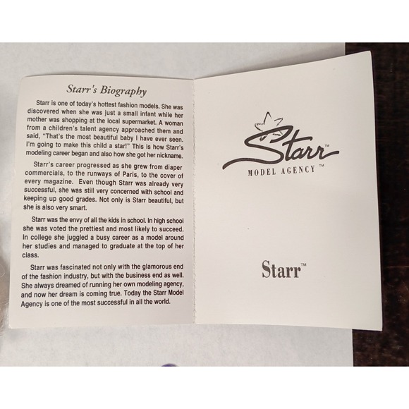 Vintage‎ STARR MODEL AGENCY Fashion Doll STARR 6 1/2" With Accessories 1990s - Picture 4 of 5